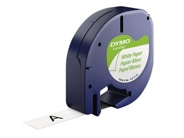 LABELTAPE DYMO 91200 12MMX4M LETRATAG
