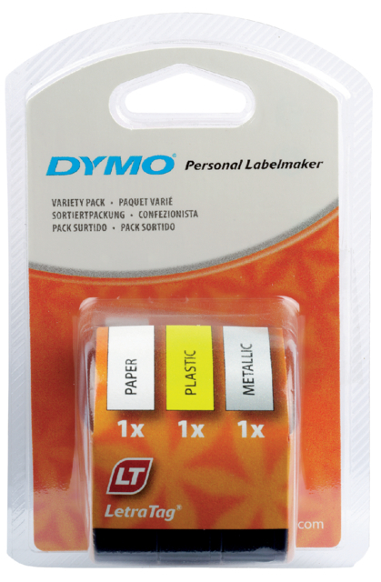 LABELTAPE DYMO 91240 LETRATAG 3-PACK