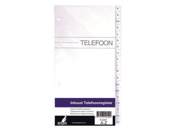 VULLING TELEFOONALBUM KTC K-6201 A-Z 4R