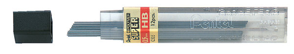 Potloodstift Pentel 0.5mm zwart per koker HB (713257)