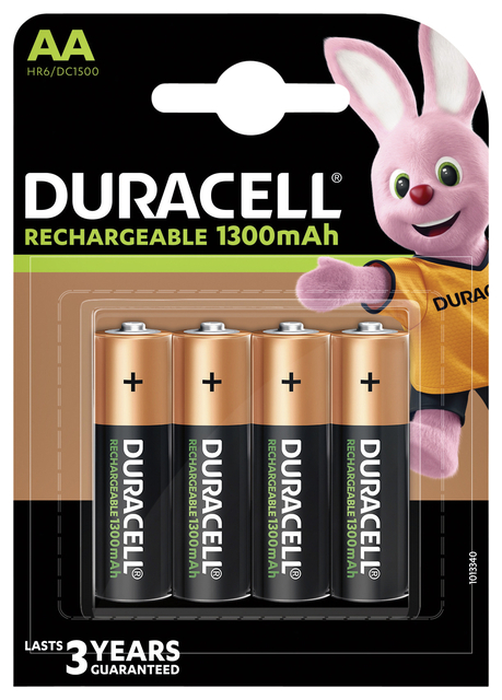 Batterij oplaadbaar Duracell 4xAA 1300mAh Plus (413793)